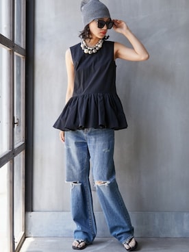 nissen Smile Modelsさん（レディース・163cm）の夏コーディネート