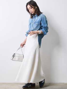 「Denim」｜nissen Smile Modelsさん（レディース・163cm）の冬コーディネート