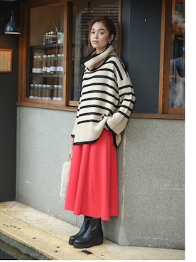 nissen Smile Modelsさん（レディース・167cm）の秋コーディネート