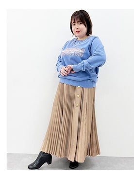 「CHIC STYLE」｜「アイテム（スウェット）」を使った、nissen Smile Modelsさん（レディース・158cm）の秋コーディネート