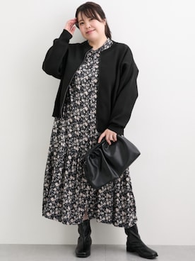 「ぽっちゃり」｜nissen Smile Modelsさん（レディース・158cm）の秋コーディネート