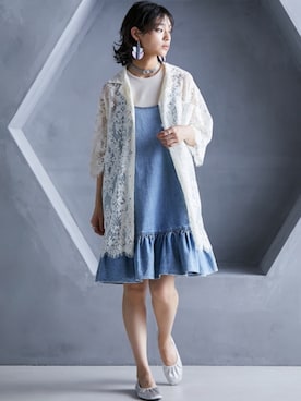 「GEVS.（ジェイヴィス）のアイテム（キャミソール）」を使った、nissen Smile Modelsさん（レディース・163cm）の春コーディネート