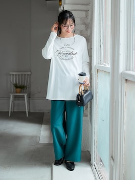 「アイテム（チュニック）」を使った、nissen Smile Modelsさん（レディース・164cm）の夏コーディネート