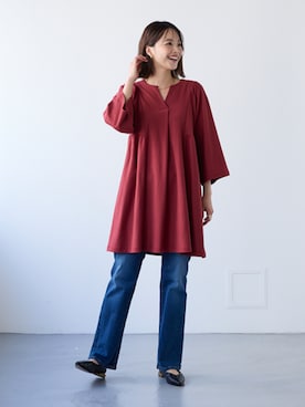 チュニック（レッド系）を使った人気ファッションコーディネート - WEAR