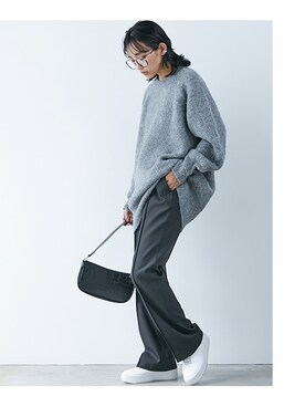 「CHIC STYLE」｜「アイテム（チュニック）」を使った、nissen Smile Modelsさん（レディース・163cm）の秋コーディネート