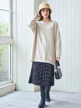 nissen Smile Modelsさん（レディース・167cm）の秋コーディネート