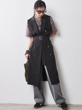「Layered」｜「アイテム（ワンピース/ドレス）」を使った、nissen Smile Modelsさん（レディース・163cm）の夏コーディネート