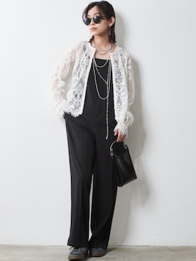 「CHIC STYLE（シックスタイル）のアイテム（オールインワン・サロペット）」を使った、nissen Smile Modelsさん（レディース・163cm）の夏コーディネート