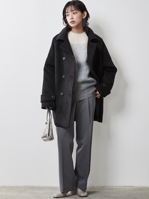 大きいサイズ グラデーションニットプルオーバー シックスタイル