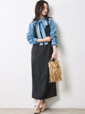 「CHIC STYLE」｜「アイテム（ワンピース/ドレス）」を使った、nissen Smile Modelsさん（レディース・163cm）の冬コーディネート