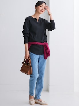 「アイテム（チュニック）」を使った、nissen Smile Modelsさん（レディース・164cm）の夏コーディネート