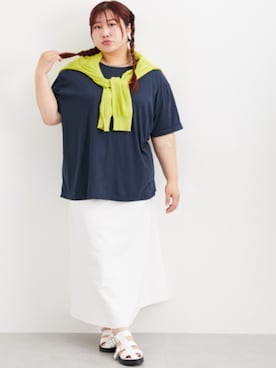 「大きいサイズレディースファッション」｜nissen Smile Modelsさん（レディース・155cm）の夏コーディネート