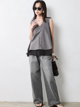「Denim」｜nissen Smile Modelsさん（レディース・163cm）の春コーディネート