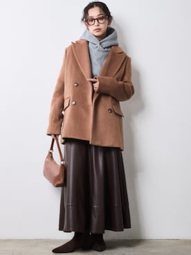 「CHIC STYLE（シックスタイル）のアイテム（ジャケット/アウター）」を使った、nissen Smile Modelsさん（レディース・163cm）の秋コーディネート