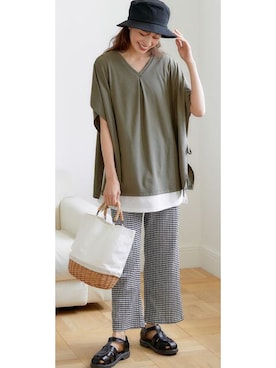 nissen Smile Modelsさん（レディース・167cm）の夏コーディネート