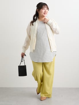 「nissen（ニッセン）のアイテム（ジャケット/アウター）」を使った、nissen Smile Modelsさん（レディース・160cm）の春コーディネート