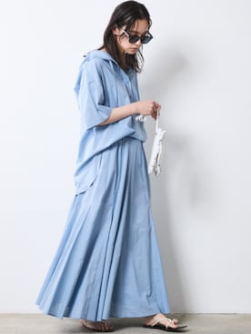 「blue」｜nissen Smile Modelsさん（レディース・163cm）の夏コーディネート