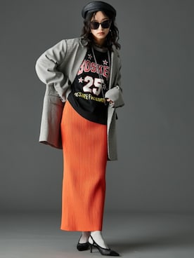 「GEVS.（ジェイヴィス）のアイテム（テーラードジャケット）」を使った、nissen Smile Modelsさん（レディース・163cm）の春コーディネート