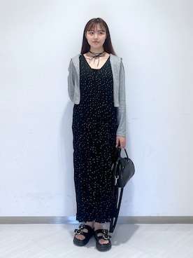 「アイテム（パーカー）」を使った、wakaさん（レディース・161cm）の秋コーディネート
