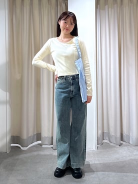 「FREE'S MART（フリーズマート）のアイテム（トートバッグ）」を使った、wakaさん（レディース・161cm）の秋コーディネート