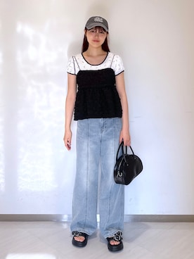 「ビスチェコーデ」｜wakaさん（レディース・161cm）の夏コーディネート