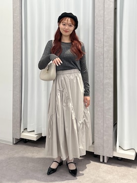 「FREE'S MART（フリーズマート）のアイテム（ハンチング/ベレー帽）」を使った、wakaさん（レディース・161cm）の秋コーディネート