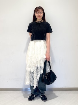 「アイテム（スカート）」を使った、wakaさん（レディース・161cm）の夏コーディネート