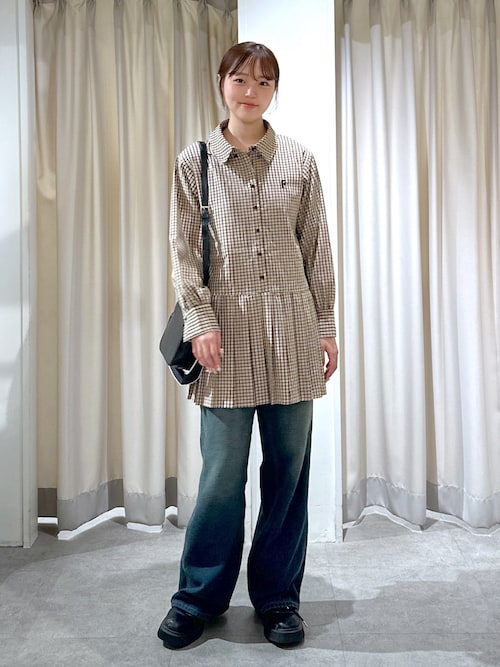 セール】◇プリーツシャツロングスリーブミニワンピース（ワンピース