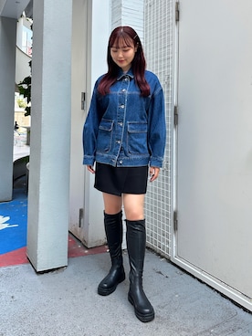 「FREE'S MART（フリーズマート）のアイテム（デニムジャケット）」を使った、wakaさん（レディース・161cm）の秋コーディネート