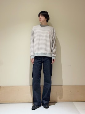 「URBAN RESEARCH DOORS（アーバンリサーチドアーズ）のDANTON　SWEAT T-SHIRTS（スウェット、グレー系）」を使った、aisakuさん（メンズ・174cm）の春コーディネート