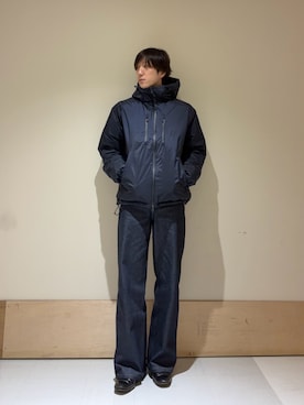 「アイテム（ダウンジャケット/コート、ブルー系）」を使った、aisakuさん（メンズ・174cm）の秋コーディネート