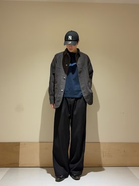「アイテム（カバーオール）」を使った、aisakuさん（メンズ・174cm）の秋コーディネート