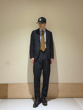 「アイテム（スーツジャケット）」を使った、aisakuさん（メンズ・174cm）の秋コーディネート