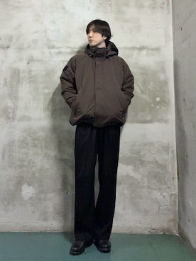 「アイテム（その他アウター、ブラウン系）」を使った、aisakuさん（メンズ・174cm）の冬コーディネート