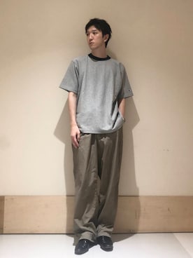 「Champion（チャンピオン）のアイテム」を使った、aisakuさん（メンズ・174cm）の夏コーディネート