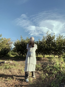 「アイテム（ボディバッグ/ウエストポーチ、ブルー系）」を使った、wanwanpoさん（レディース・158cm）の夏コーディネート