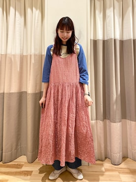 「ゆべしコラボ」｜「アイテム（パンツ）」を使った、moriさん（レディース・165cm）の春コーディネート