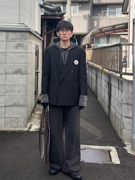 「アイテム（スウェットパンツ）」を使った、amakishiyokitareさん（メンズ・181cm）の夏コーディネート