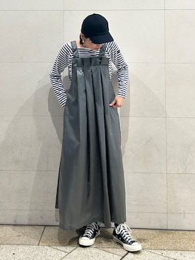 「チャックテイラー」｜「アイテム（ワンピース/ドレス）」を使った、murakawa yunaさん（レディース・160cm）の秋コーディネート