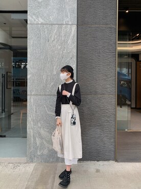 「initial（イニシャル）のアイテム（帽子）」を使った、29vinさん（レディース・173cm）の春コーディネート