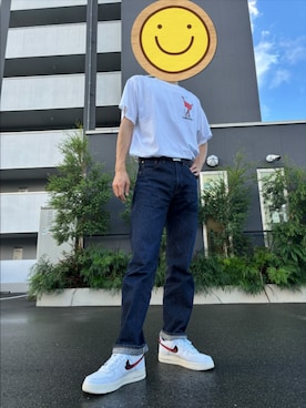 「Levi's（リーバイス）のアイテム（Tシャツ/カットソー）」を使った、KAZKIFさん（メンズ・180cm）の夏コーディネート