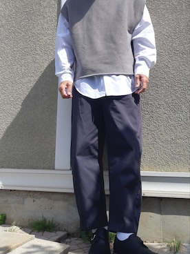「アイテム（ベスト）」を使った、and5252さん（メンズ・171cm）の春コーディネート