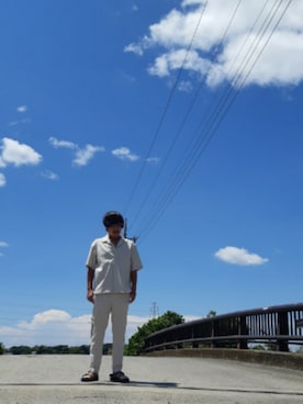「アイテム（セットアップ）」を使った、and5252さん（メンズ・171cm）の夏コーディネート