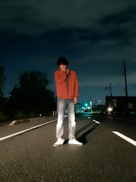 「Levi's（リーバイス）のアイテム（ブルゾン、レッド系）」を使った、and5252さん（メンズ・171cm）の春コーディネート