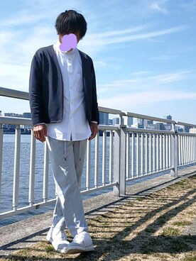 「PLST（プラステ）のアイテム（パンツ）」を使った、and5252さん（メンズ・171cm）の春コーディネート