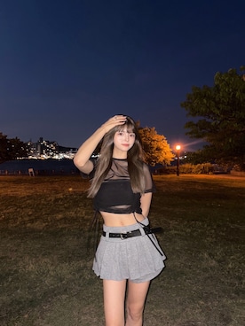「MURUA（ムルーア）のアイテム」を使った、juriさん（レディース・153cm）の夏コーディネート
