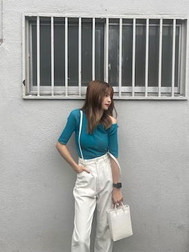 「アイテム（サンダル、その他）」を使った、juriさん（レディース・153cm）の夏コーディネート