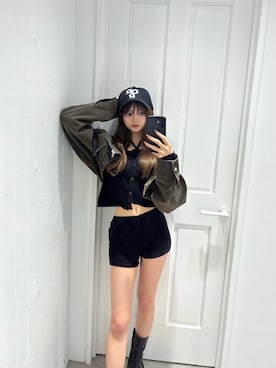 「MURUA（ムルーア）のアイテム（トップス）」を使った、juriさん（レディース・153cm）の春コーディネート