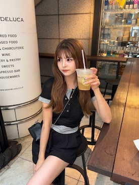 「カフェ」｜juriさん（レディース・153cm）の夏コーディネート