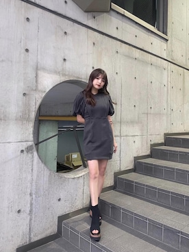 「肌見せ」｜「アイテム（ワンピース/ドレス）」を使った、juriさん（レディース・153cm）の春コーディネート